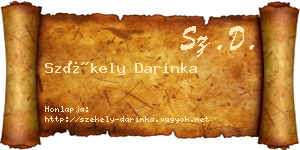 Székely Darinka névjegykártya