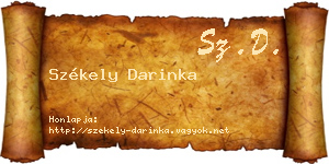 Székely Darinka névjegykártya