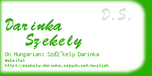 darinka szekely business card